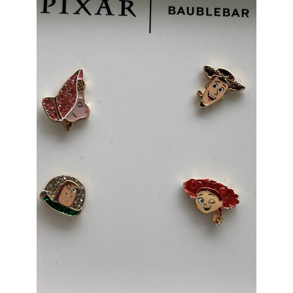 BaubleBar Disney Pixar Toy Story Buzz Woody BoPeep Jessie Earrings NEW 2 pairs - Picture 1 of 8